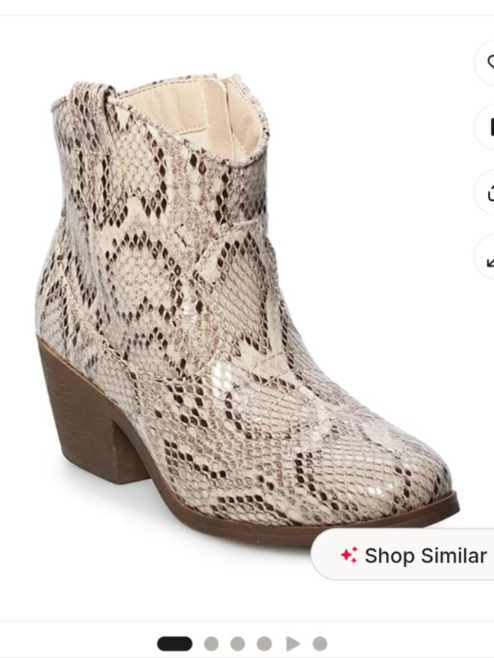 Women's Snakeskin Western Ankle Boots
